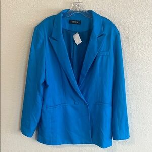 NWT Akira Women's In Your Face Blue Blazer Size 16